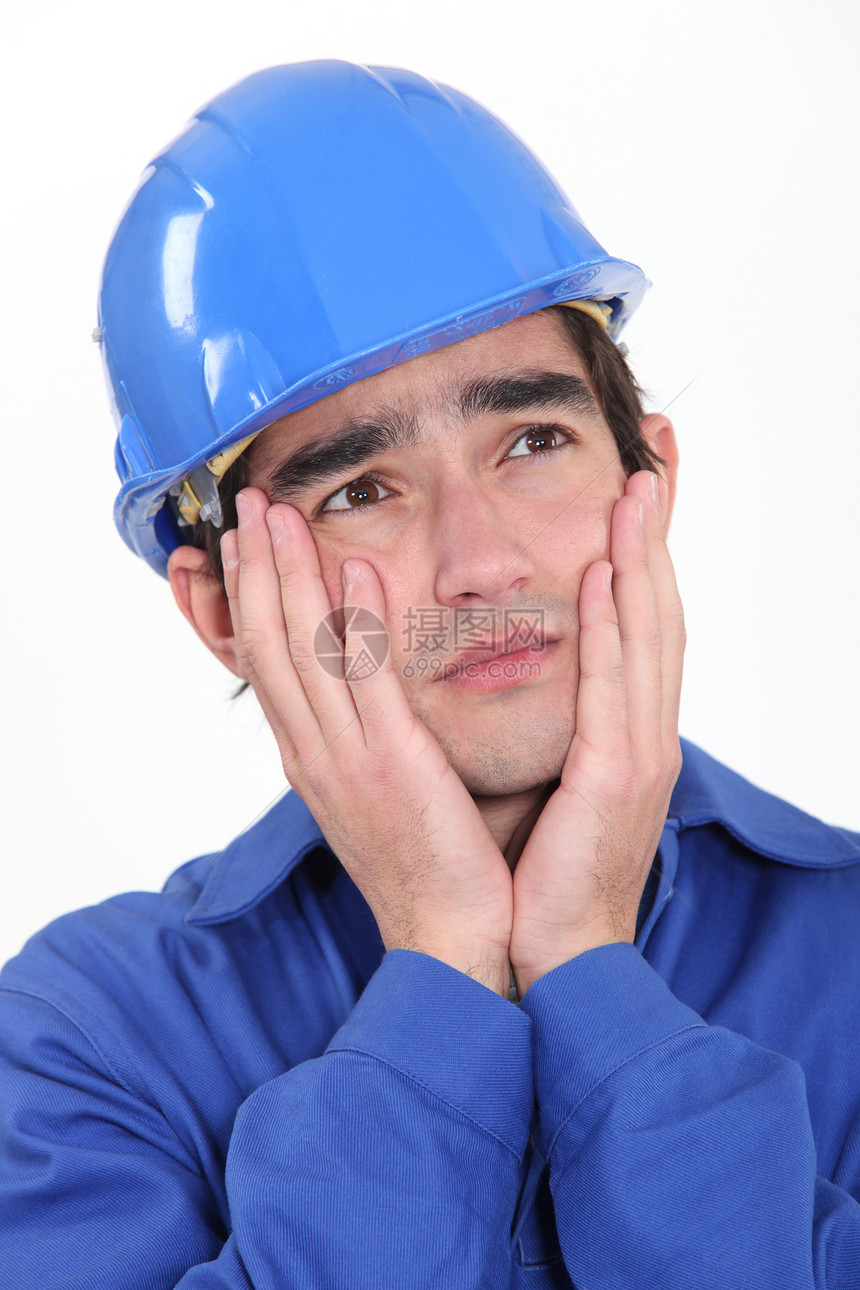 重度建筑工盒子衬衫木工建设者商业修理工压力帽子维修领班图片