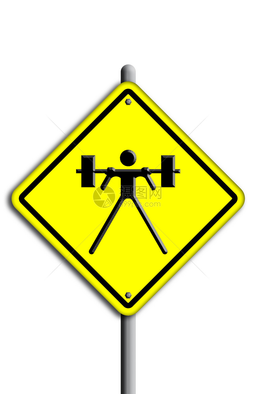 车牌上的重量提升图标盘子举重插图白色力量符号竞赛交通人物健身房图片