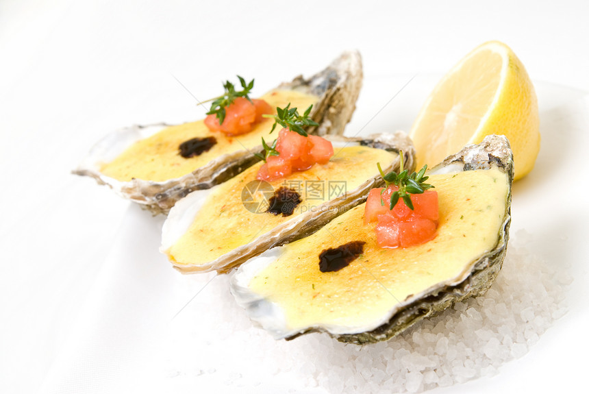 有酱和柠檬的牡蛎用餐房子油炸海鲜厨房美食海洋午餐奢华水果图片