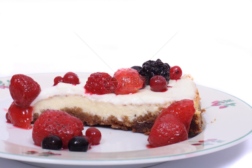 芝士蛋糕维生素蓝色水果食物面包师红色早餐盘子饮食面包图片