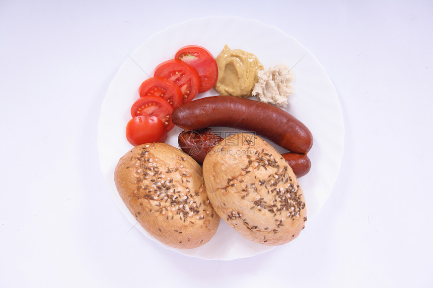 捷克香肠产品午餐餐厅羊肉菜单食谱国家食物早餐牛肉图片