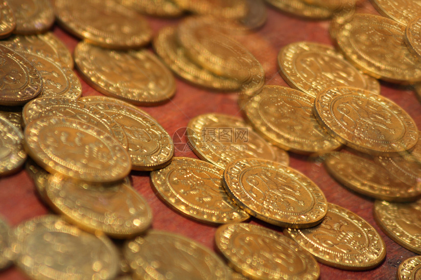 金金硬币经济金属货币银行业储蓄黄色金子投资力量库存图片