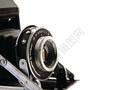 旧照相机白色市场相机木头镜片棕色摄影古董黑色库存背景图片