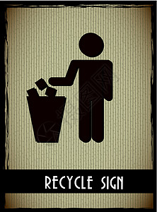 循环标志环境标签社会卡片垃圾桶生态活力力量垃圾男人背景图片