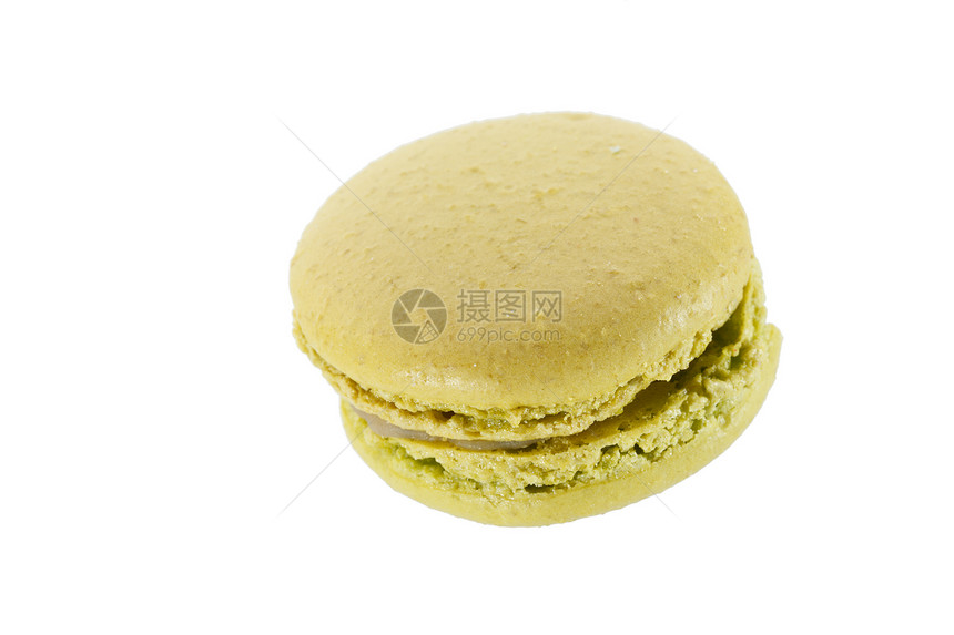 法国马卡美食饼干食物甜点糕点绿色糖果图片