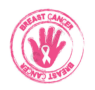 粉色花标题提高对乳腺癌认识的丝带女孩标签标题部分胸部标语插图癌症男孩优胜者插画