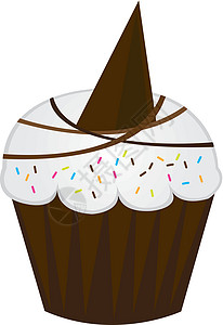 杯蛋糕庆典杯子风格巧克力糕点包装食物奶油餐厅食谱背景图片