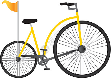 旧黄黄色自行车背景图片