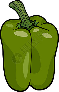 绿色辣椒绿色胡椒蔬菜漫画插画图插画