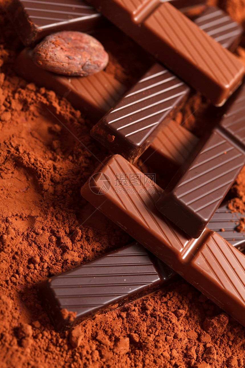 含有可可豆的巧克力可可小吃甜点生活食物牛奶烹饪平板饮食粉末图片