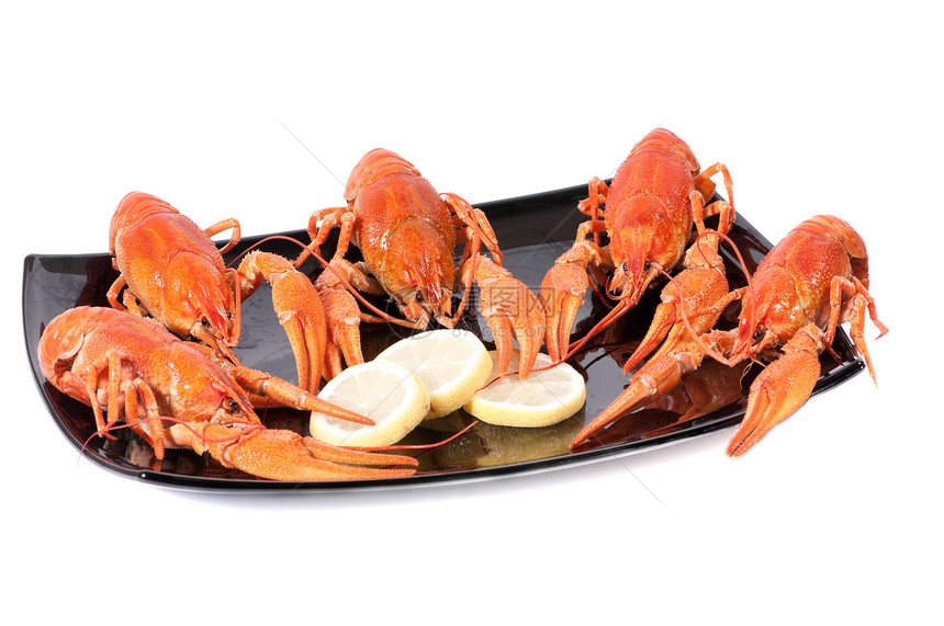 红煮龙虾烹饪美食盘子小龙虾海鲜奢华贝类海洋动物市场图片