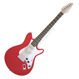 红电吉他低音艺术岩石乐趣脖子抛光细绳派对乐器小路高清图片