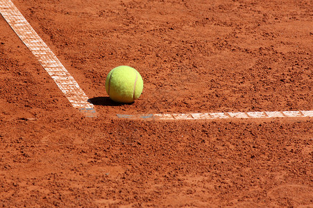 网网球白色角落红色线条运动闲暇法庭活动网球场绿色背景图片