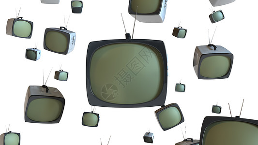 旧式电视机背景