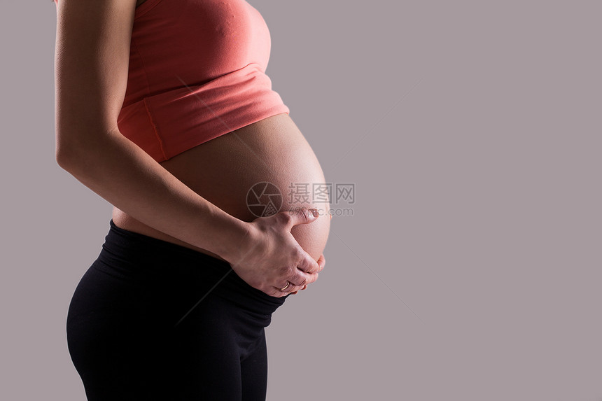 美丽的怀孕肚子孩子父母身体女士女性药品女孩成人婴儿母亲图片