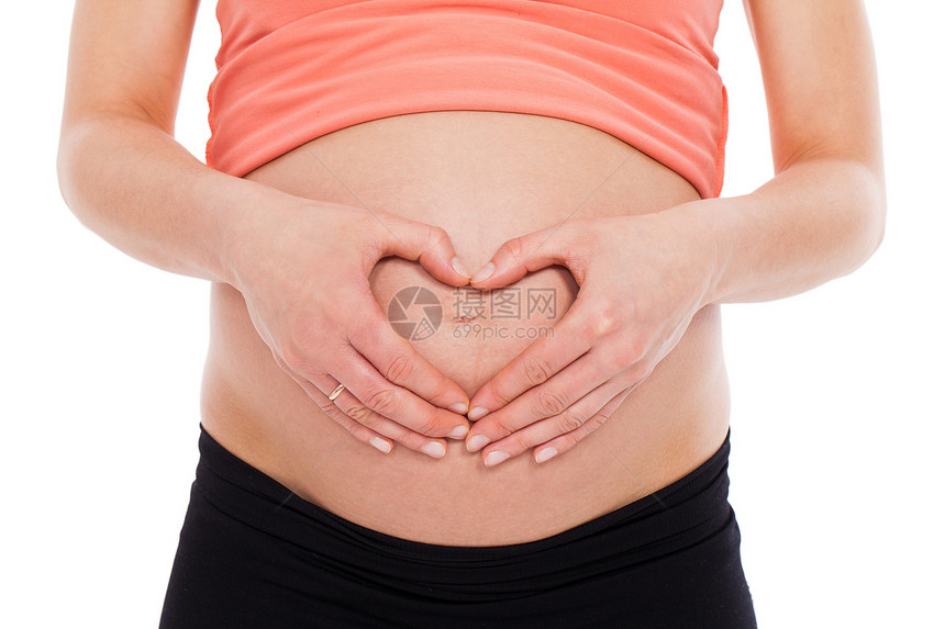 美丽的怀孕肚子婴儿药品亲热皮肤父母妈妈女性家庭女孩母性图片