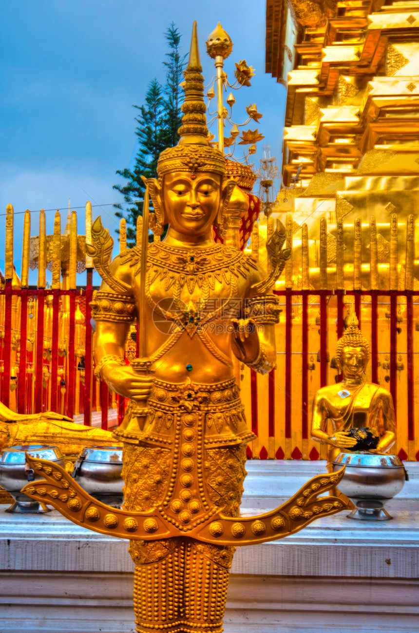 泰国不动产旅行木头天空博物馆雕塑佛塔居住客人假期图片