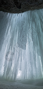 冰墙气候钟乳石冰洞季节全景风景蓝色冰柱冰纹天气高清图片