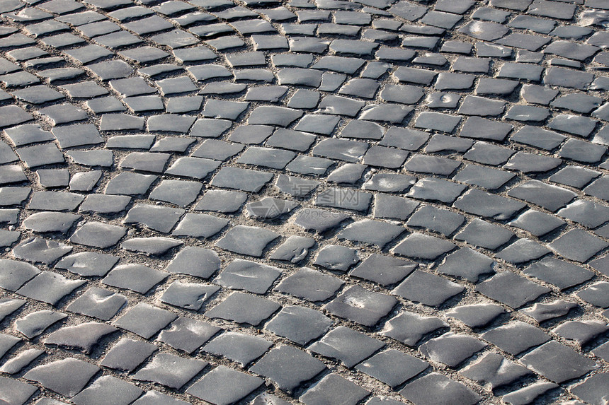 石头石路石头鹅卵石正方形瓷砖路面图片