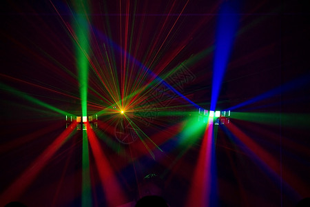激光舞灯光夜生活激光庆典夜店派对色彩设备阳光效果照明背景