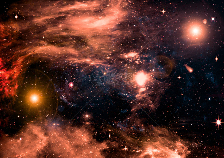 在空间和星云的星域乳白色星座科学天文学灰尘绘画勘探星系敬畏渲染图片