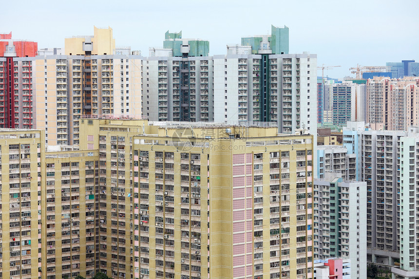 香港的住宅楼群建设贫民窟公寓市中心住房建筑学生活建筑城市居所图片