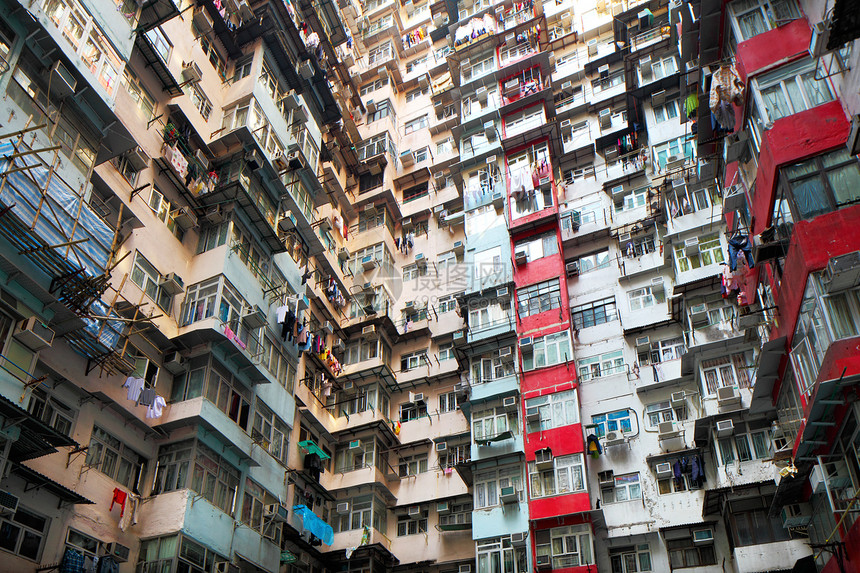 香港老旧住宅楼 香港建筑学建筑生活城市住房公寓贫民窟居所市中心图片