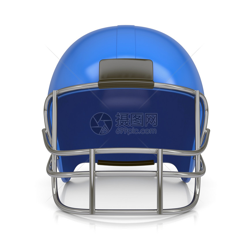 美式足球头盔齿轮剪裁面具插图警卫四分卫联盟下巴带冠军蓝色图片