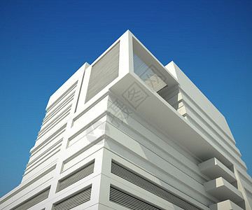 办公大楼反射玻璃风光窗户城市生活办公楼城市蓝色天空建筑学背景图片
