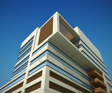 办公大楼建筑学反射风光玻璃城市办公楼蓝色商业城市生活窗户背景图片