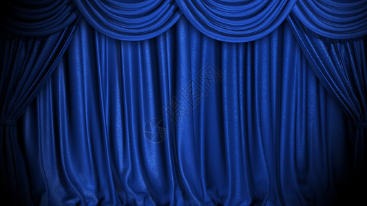窗帘广播典礼电影院蓝色展览纺织品颁奖演出电影业舞台背景图片