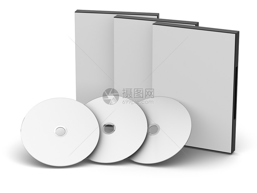 DVD 盒  空白电脑案件储物蓝光光驱白色软件容器镶嵌磁盘图片