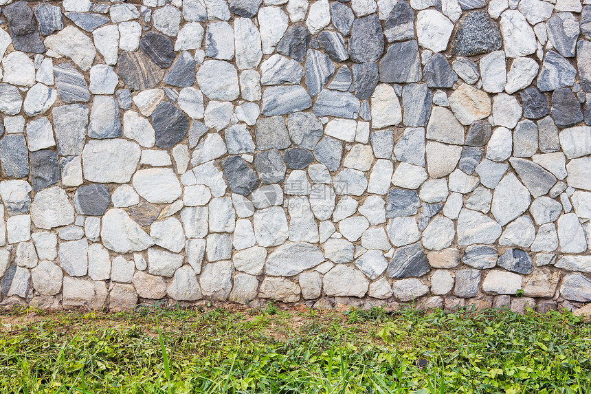 石墙岩石路面建造石头鹅卵石街道地面大理石地砖绿色图片