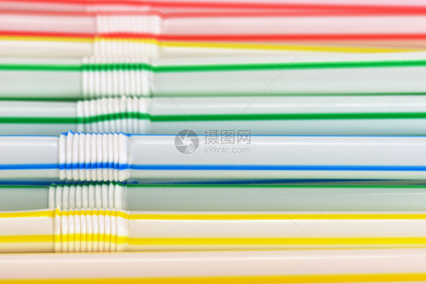稻草宏观塑料圆形白色绿色蓝色红色派对黄色图片