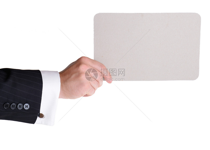 持有纸板卡贸易广告牌销售量手臂信用男人海报商务商业身份图片