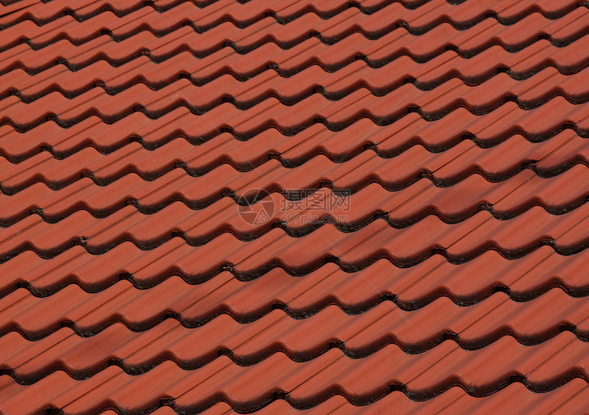 红砖屋顶建筑大厦房子装修维修建筑学红色图片