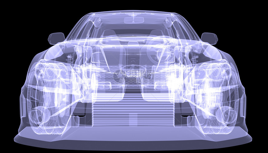 X射X光概念车汽车驾驶轿车车轮金属宏观车辆绘画蓝色玻璃图片