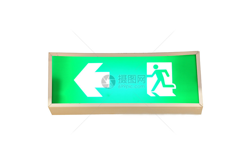 消防出口标志设备绿色跑步救援系统通道紧迫感保安照明指示牌图片