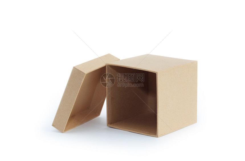 空框中正方形棕色货物空白纸板船运包装功能购物辅助图片