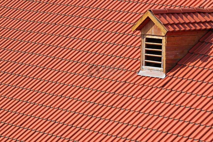 红砖屋顶房子维修大厦红色建筑阁楼装修建筑学图片