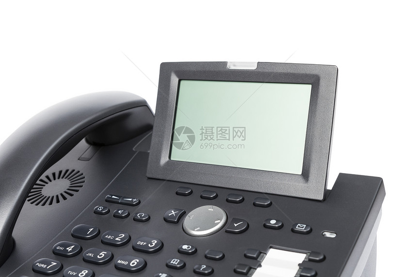 现代商业电话显示台白色电讯生活办公室拨号展示机构塑料经济铃声图片