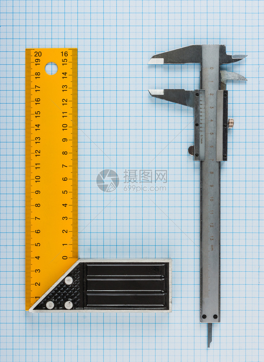 轴重和平方塞子工程统治者技术轴承卡尺乐器正方形枕头机械图片