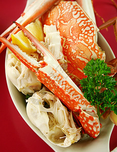 新鲜的碎屑沙蟹烹饪味道用餐营养午餐美食动物甲壳美味健康饮食背景