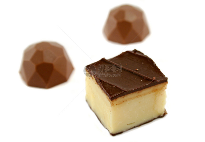 焦糖果和多边形巧克力图片