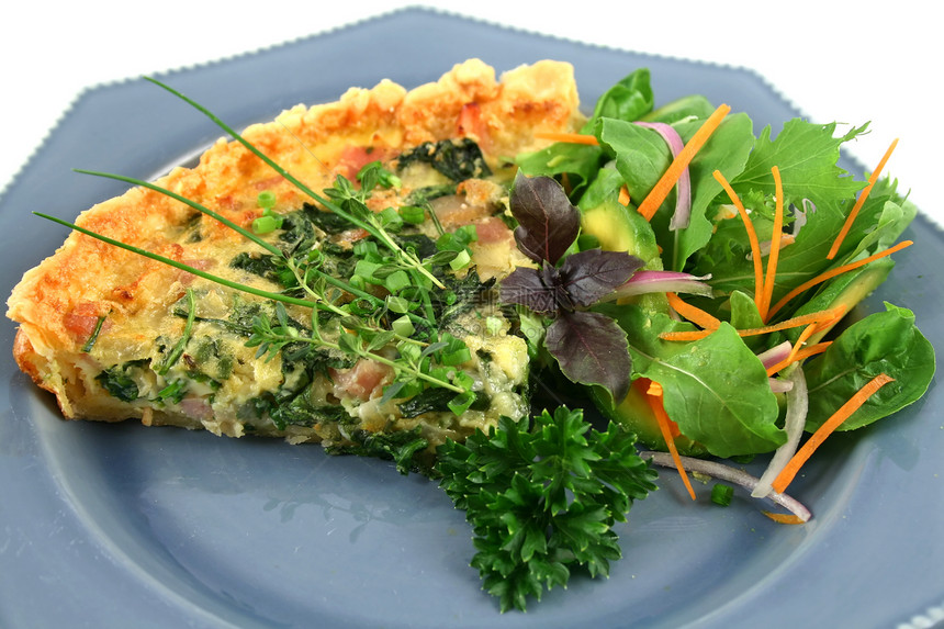 菠菜和培根饮食菠菜营养烹饪美食沙拉午餐青葱用餐草药图片