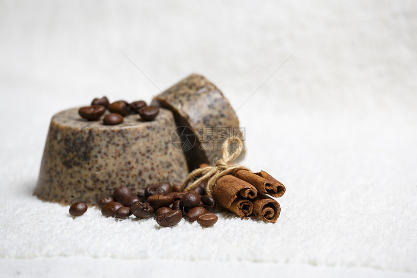 手工制肥皂植物绳索咖啡产品草本植物豆子芳香肉桂奢华化妆品图片