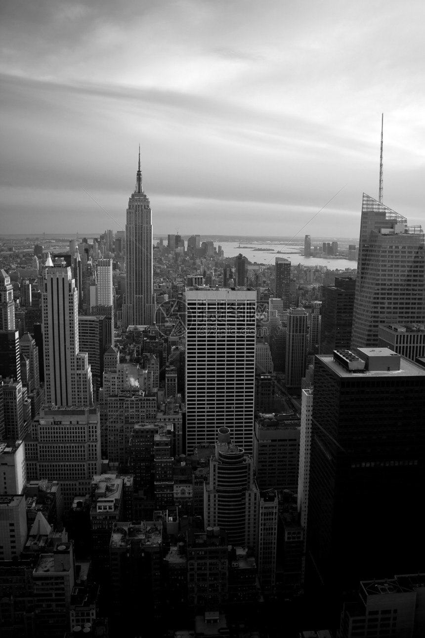 纽约市天线大街建筑工作历史性街道景观帝国城市天空商业图片