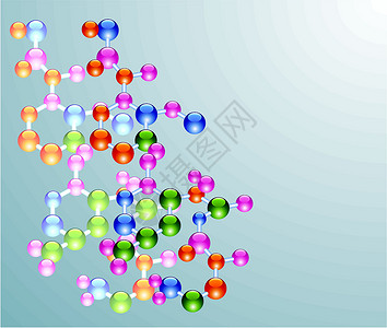 矢量抽象分子白色橙子物理粒子教育团体技术绿色生物科学背景图片