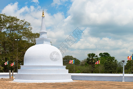 阿努拉德普勒斯里兰卡的小白小丘帕地标佛教徒寺庙建筑艺术历史建筑学石头文化信仰背景