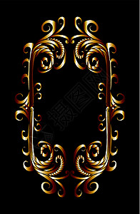 设计部落金架金框矢量艺术装饰品地毯皇家装饰框架金子繁荣奢华标签纹章背景图片